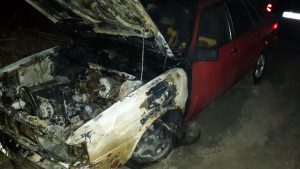 В Харьковской области сгорела иномарка Audi