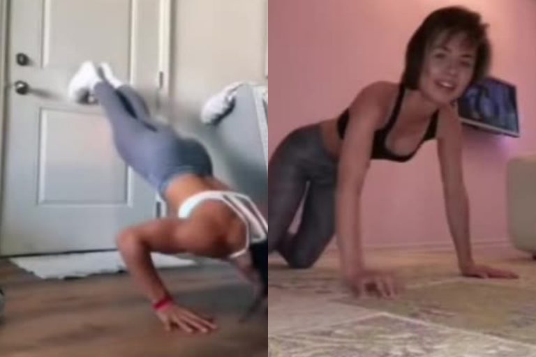 Девушка решила повторить упражнение с видео и стала посмешищем Сети