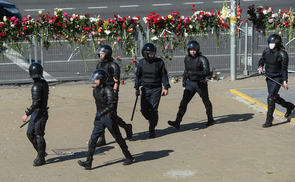 На акциях протеста в Беларуси начались задержания