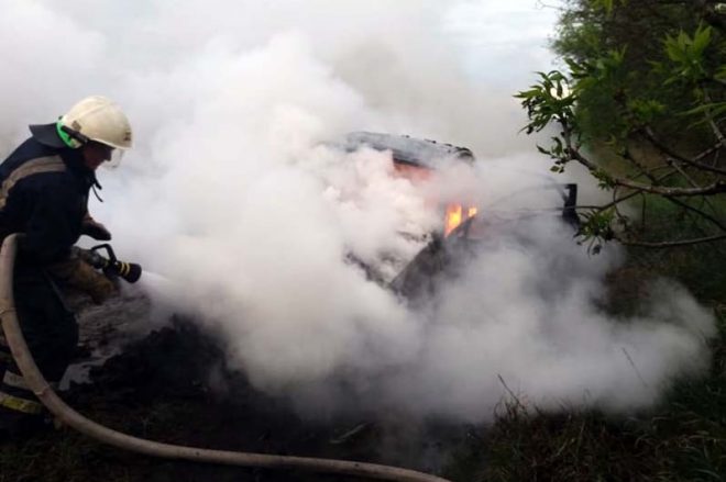 В Николаевской области перевернулся и загорелся автомобиль