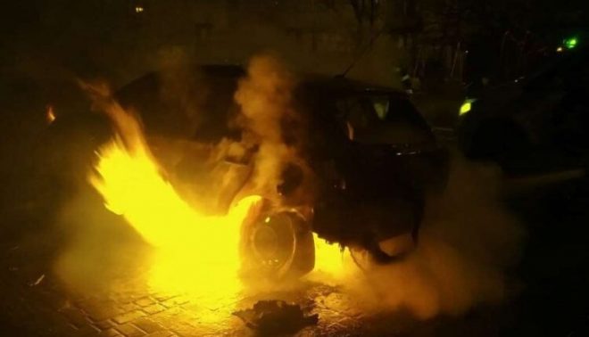 В Мелитополе неизвестные сожгли автомобиль Кiа