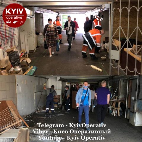 В Киеве коммунальщики уничтожили «подземный квартал» МАФов