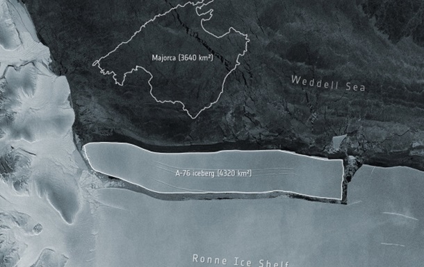 От Антарктиды откололся огромный айсберг: ледник больше Майорки