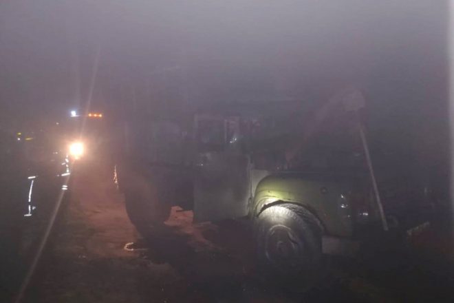 В селе под Днепром сгорел грузовик «ЗИЛ»