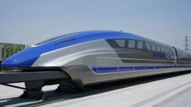 В Китае выпустили скоростной поезд на магнитной подушке (ВИДЕО)