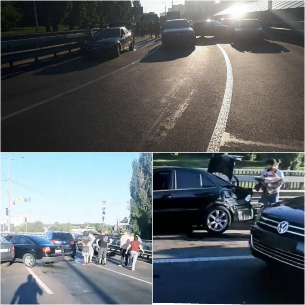 В Киеве ДТП с участием пяти автомобилей спровоцировало пробку (ФОТО)