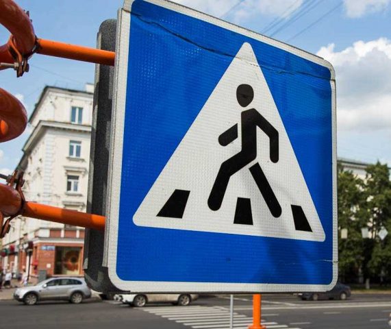В центре Киева девушка оседлала знак и станцевала стриптиз перед копами (ВИДЕО)
