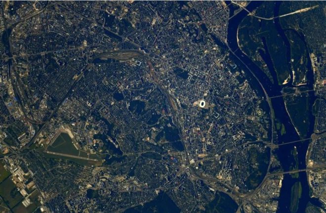 Астронавт показал, как выглядит Киев с орбиты Земли (ФОТО)