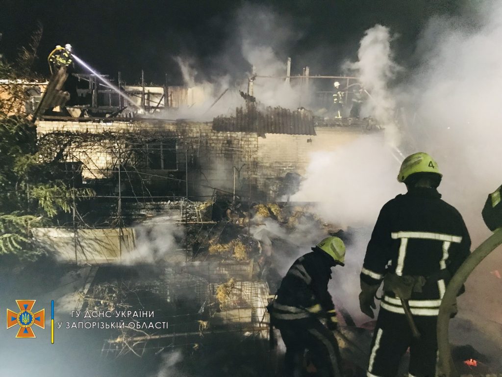 В Запорожье по время пожара пострадал мужчина (ФОТО)