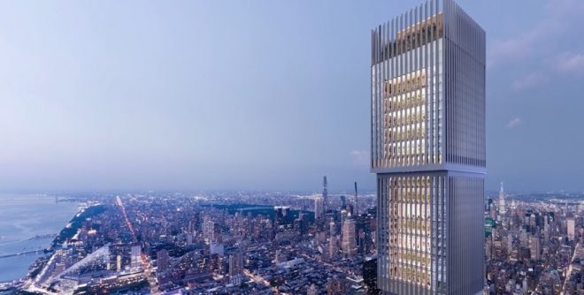 В Нью-Йорке появится супервысокий «перевернутый» небоскреб (ВИДЕО)