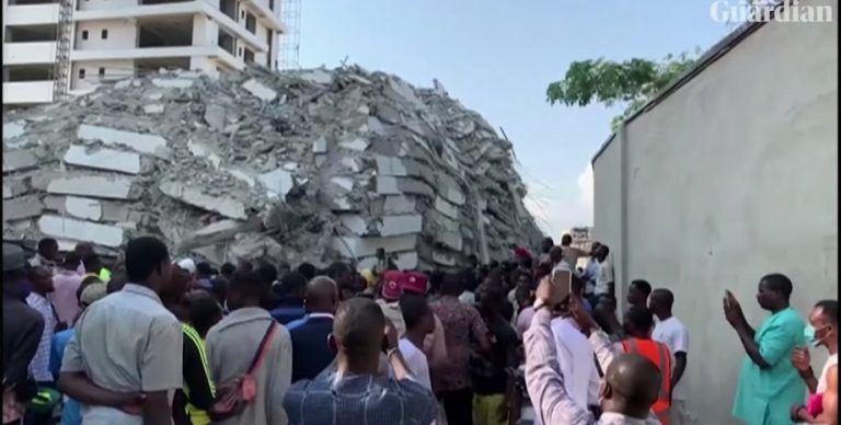 В Нигерии &#8212; обвал 21-этажного здания: около сотни человек пропали без вести (ФОТО, ВИДЕО)