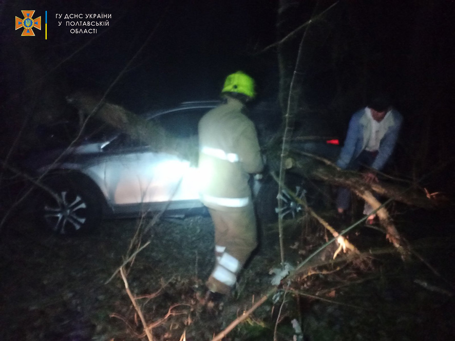 В Полтавской области девушка за рулем внедорожника врезалась в дерево, есть пострадавшие (ФОТО)