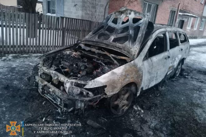 В Харьковской области сгорел автомобиль Honda Accord (ФОТО)