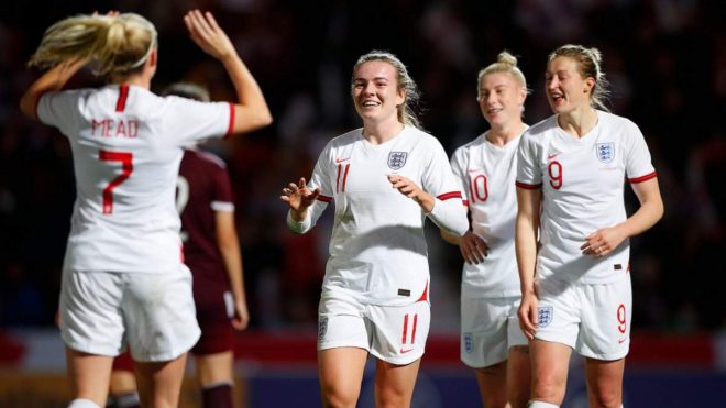Женская сборная Англии установила рекорд в игре с Латвией 