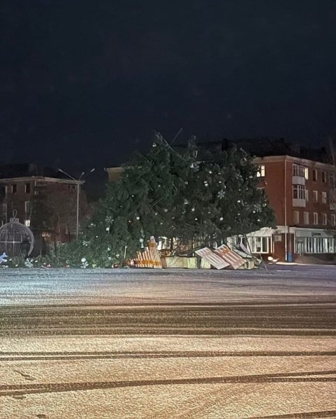 14 января в Украине произошел «елкопад»: падали главные елки в центрах городов (ФОТО, ВИДЕО)