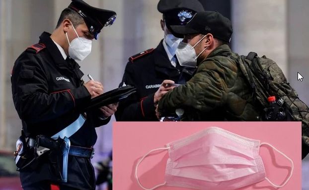В Италии для полицейских закупили маски розового цвета