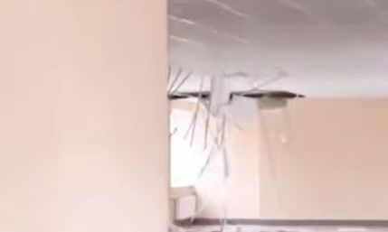 В Новой Каховке в школе после ремонта обвалился потолок (ВИДЕО)