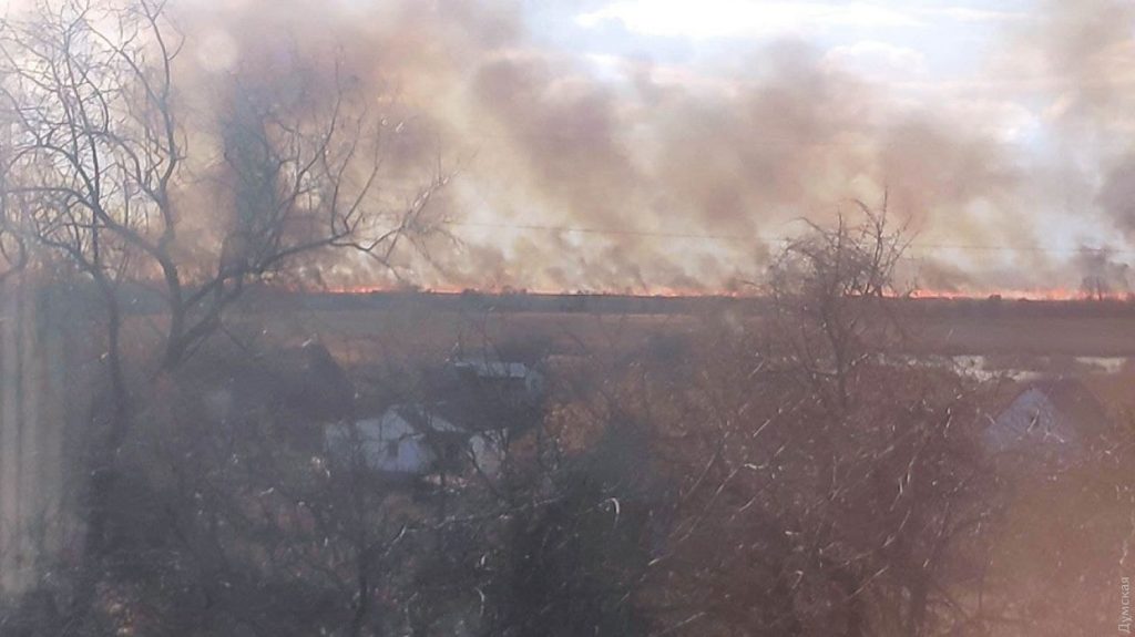 Огонь перекинулся на хозяйственные здания: в Николаевской области пожар распространился на 2 га открытой территории