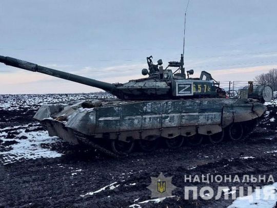 В Дергачах уничтожили два вражеских танка
