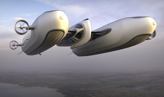 «Дирижабли возвращаются»: дизайнер представил проект летающего катамарана (ФОТО)