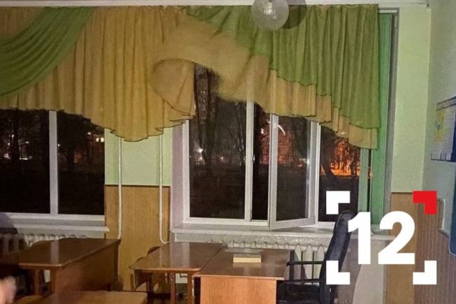 В Луцке из школы ночью украли телевизор (ФОТО)