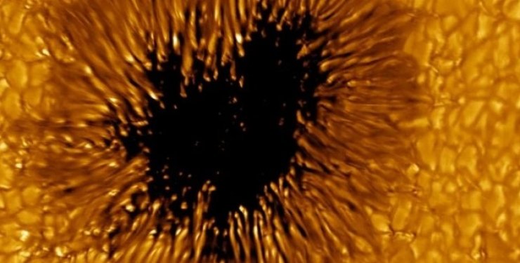 Астрономы обнаружили на Солнце пятно размером с нашу Землю (ФОТО)