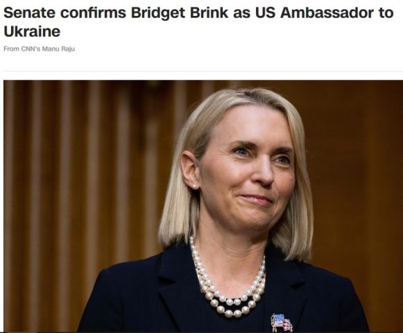 Сенат утвердил назначение Бриджет Бринк послом США в Украине