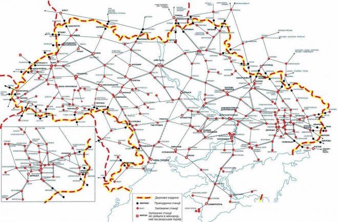 Украина утратила почти четверть железнодорожной сети