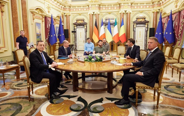 Состоялась встреча Зеленского с лидерами Франции, ФРГ, Италии и Румынии