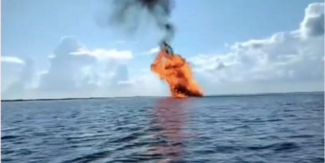 В США взорвался газопровод на озере Лери (ВИДЕО)