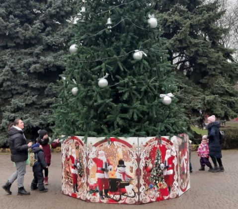 В Одессе установили новогоднюю елку с подсветкой на аккумуляторах   