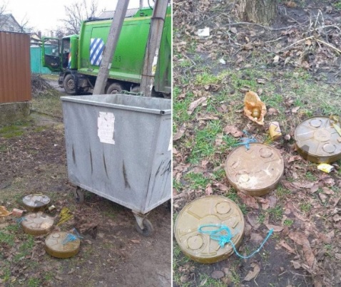 В Днепре в мусорке нашли мешок с гранатами и минами 