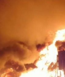 Ночью на Закарпатье произошел пожар в отельном комплексе