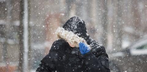 В Киеве сегодня штормовая погода: снег, сильный ветер, гололед