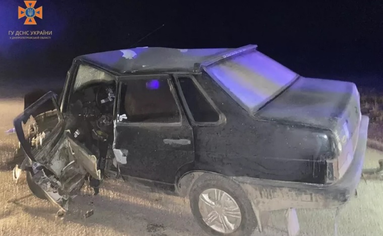 На Днепропетровщине в результате ДТП водитель сгорел заживо в авто