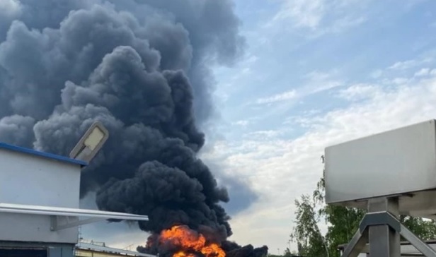 В Польше на заводе по производству автохимии произошел пожар