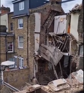 В Лондоне частично обрушился трехэтажный дом