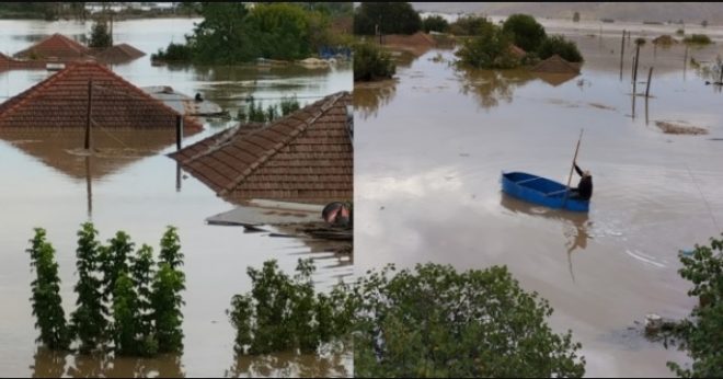 Греческое село затопило дождями, кое-где глубина воды &#8212; 6 метров: люди спасаются на крышах домов