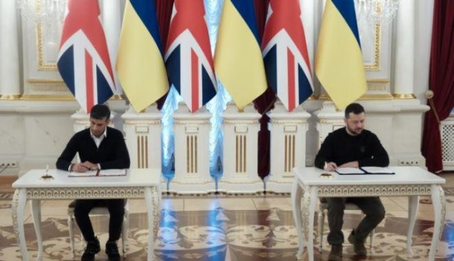 Зеленский и Риши Сунак подписали соглашение о гарантиях безопасности для Украины