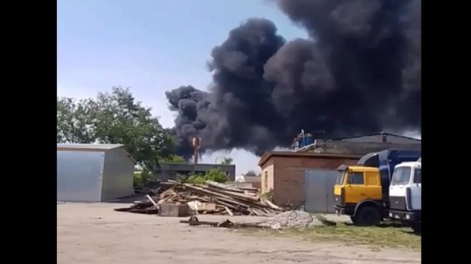 В Кропивницком &#8212; масштабный пожар на предприятии по производству лакокрасочной продукции, есть погибшие