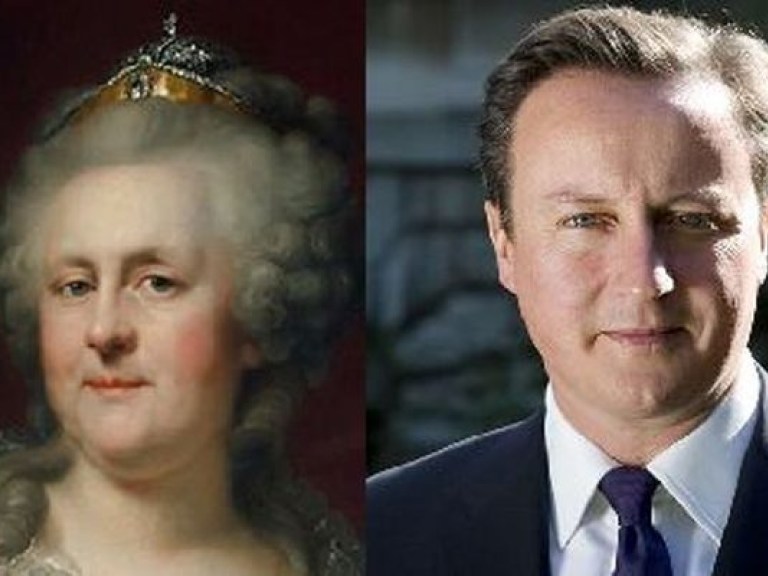 Англичане поражены схожестью премьера Великобритании и императрицы Екатерины II (ФОТО)