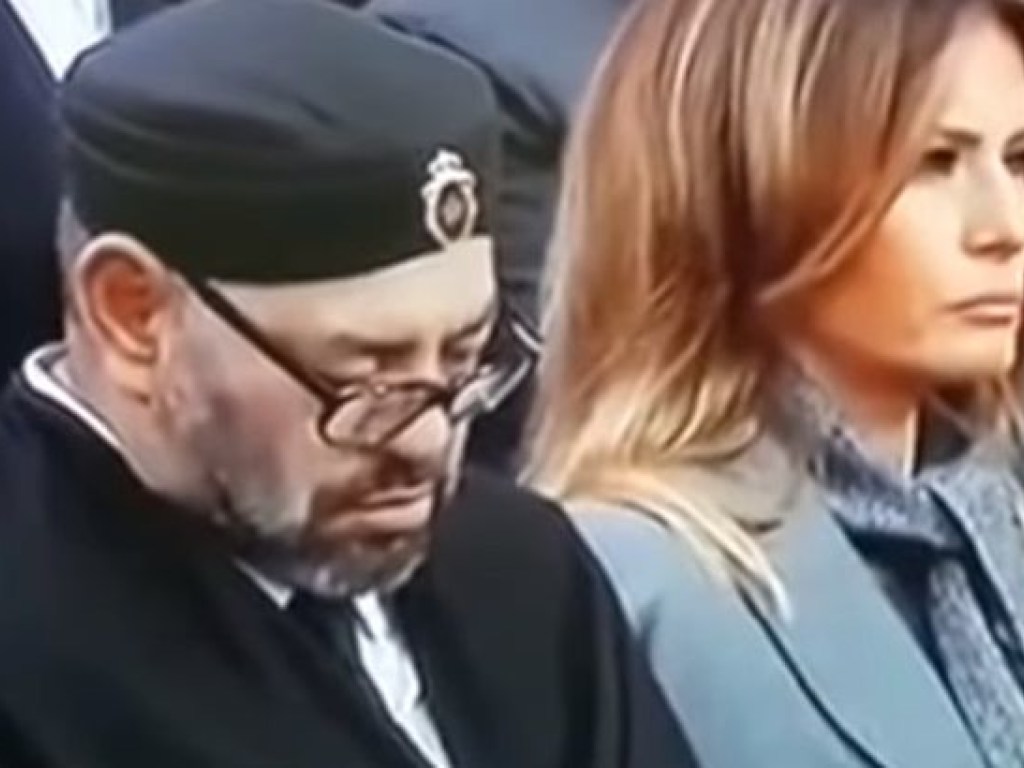 Король Марокко задремал рядом с Меланией Трамп (ВИДЕО)