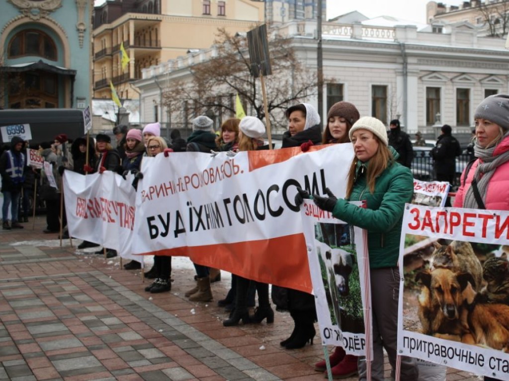 Под Радой в Киеве начался митинг зоозащитников (ФОТО)  