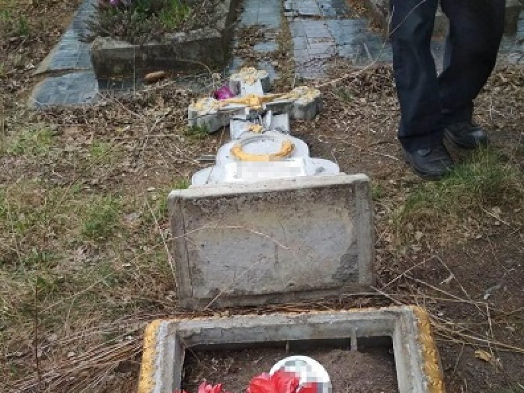 Двое подростков осквернили шесть могил на кладбище в Винницкой области (ФОТО)