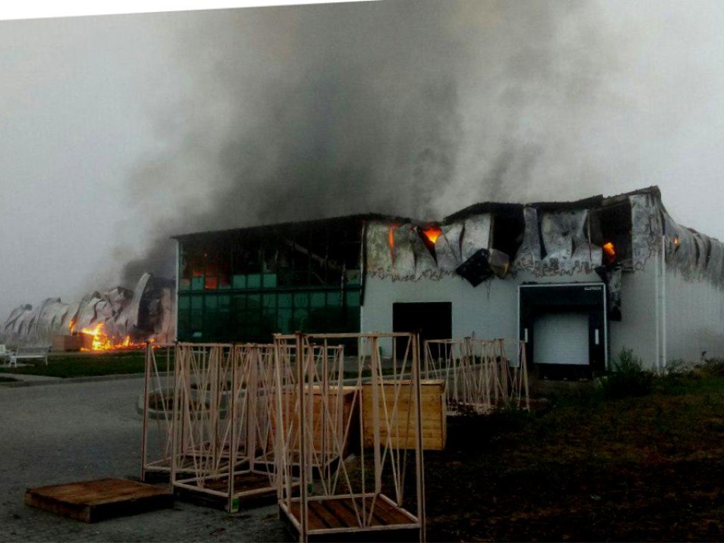 В Одесской области ликвидировали пожар в цеху по переработке чеснока (ФОТО)