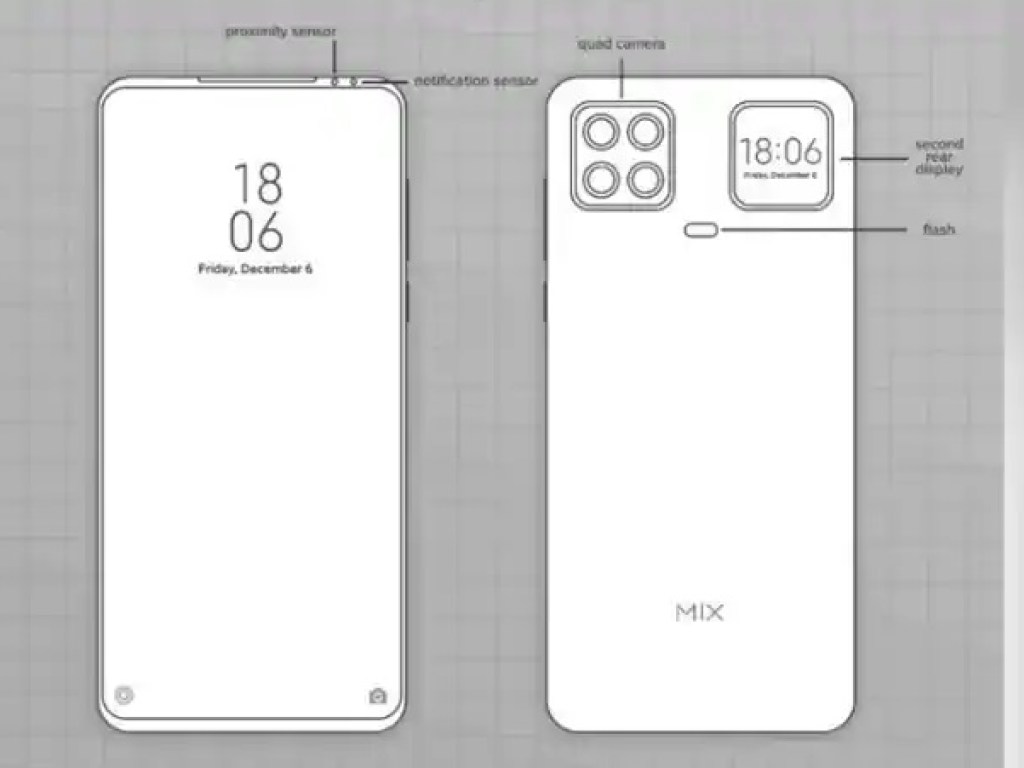 В Xiaomi запатентовали смартфон с двумя дисплеями (ФОТО)